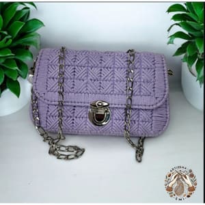Лилава плетена чанта “Lavender Chic”