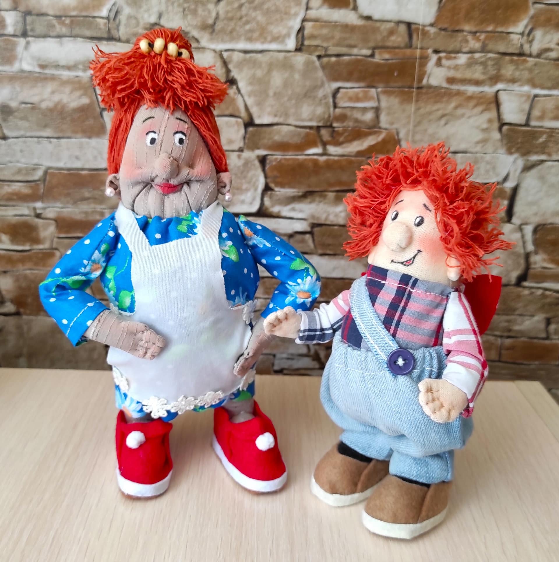Кукла Карлсън. Кукла Фрекен Бок. Ръчно изработена - Image 4