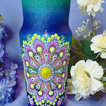 Ръчно рисувана стъклена ваза