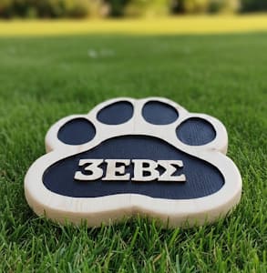 Персонализирана дървена табела "Лапа"