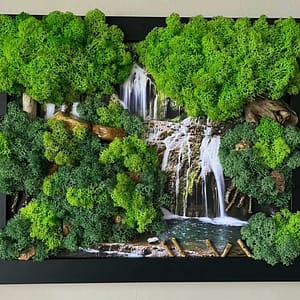 Картина със скандинавски мъх "Крушунски водопад"