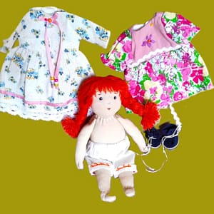 Кукла с дрехи. Ръчна изработка.